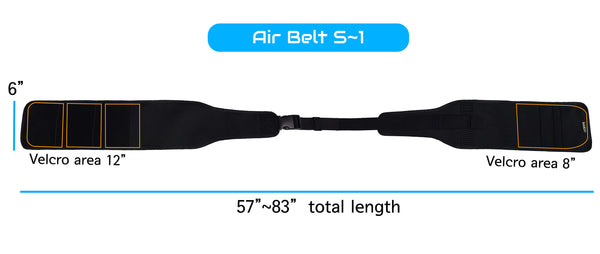 Air Belt S~1:  Wheelchair support strap with card organizer