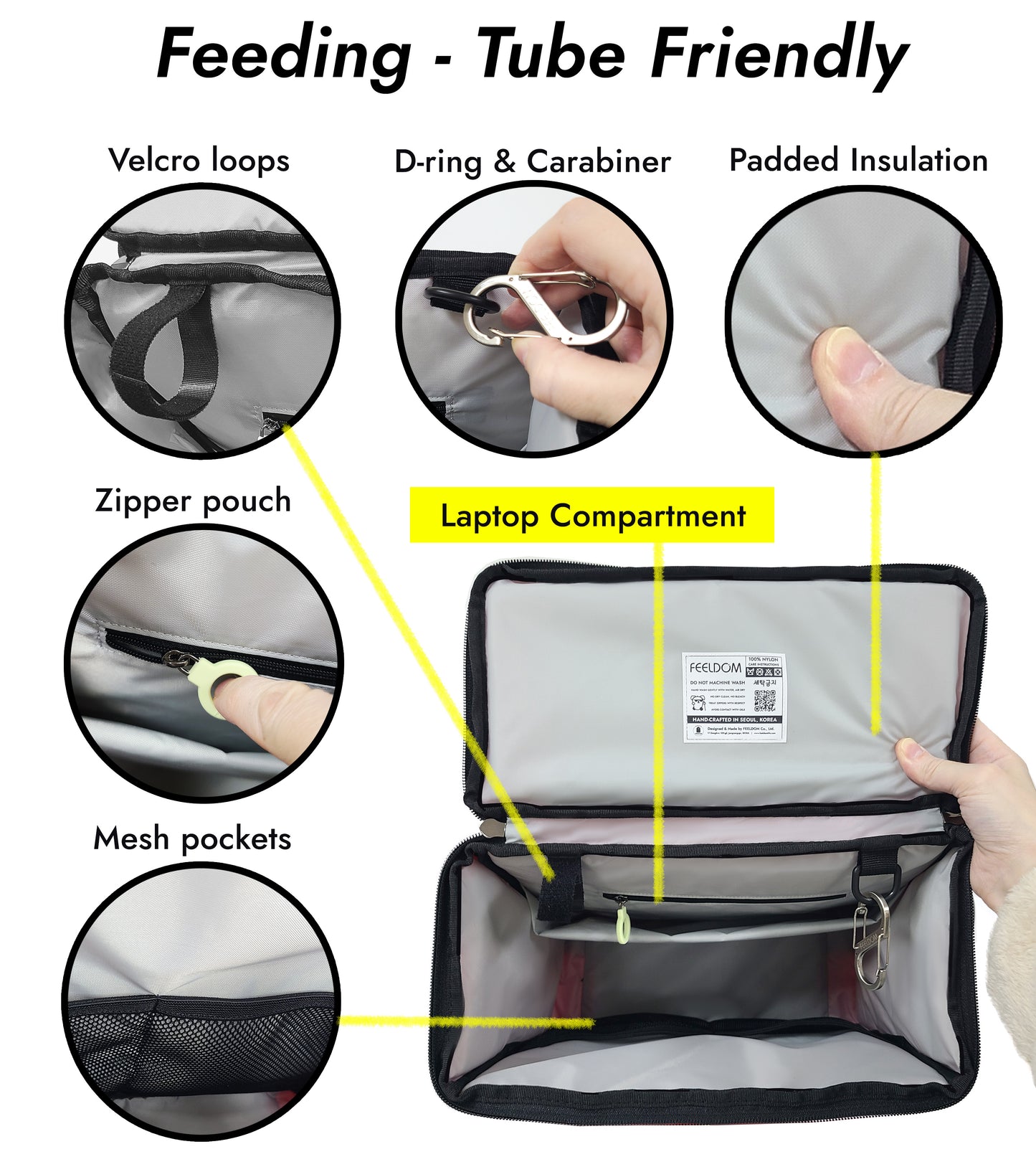 BUDDY /FT - Feeding Tube Compatible Adaptable Tote