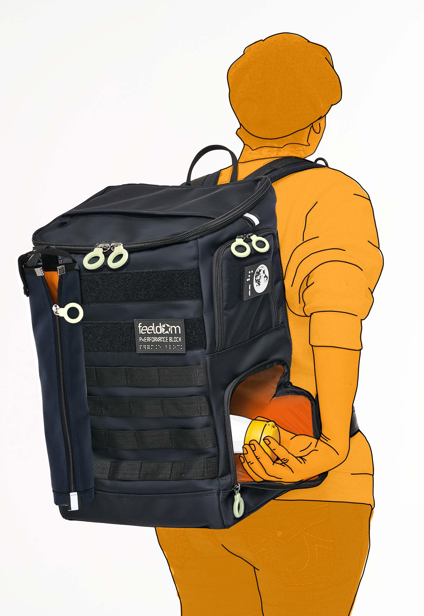 PERFORMANCE BLOCK / S- Series LARGE Low-vision Tactile Backpack