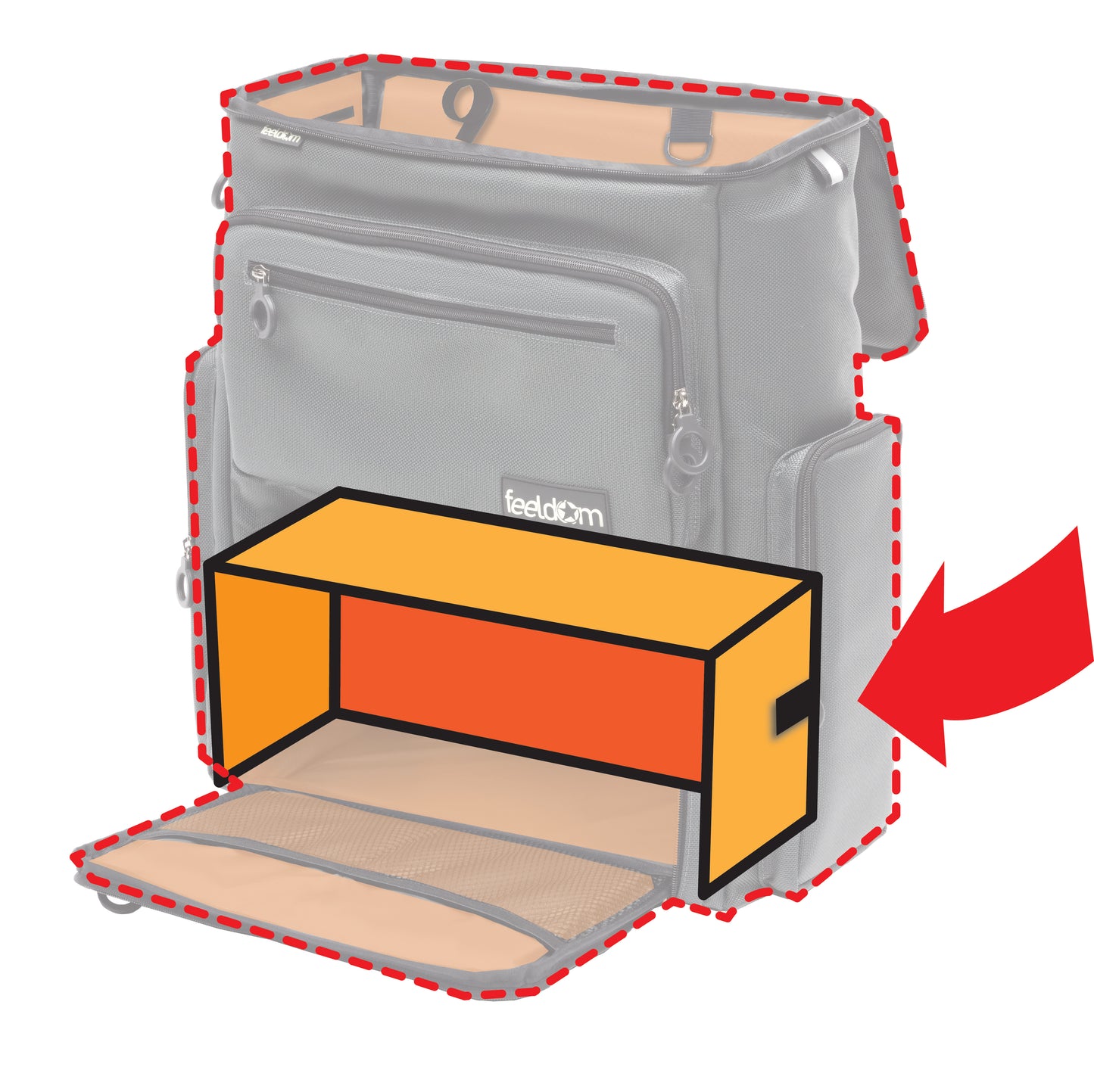 KAN:  Foldable Shelf for MAX-FT & TREK Backpacks