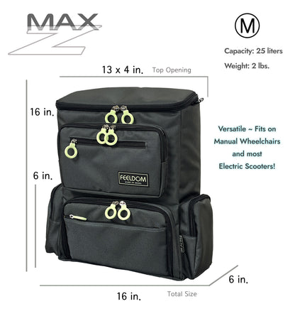 MAX-Z MEDIUM Hi-Def Deluxe Wheelchair Backpack