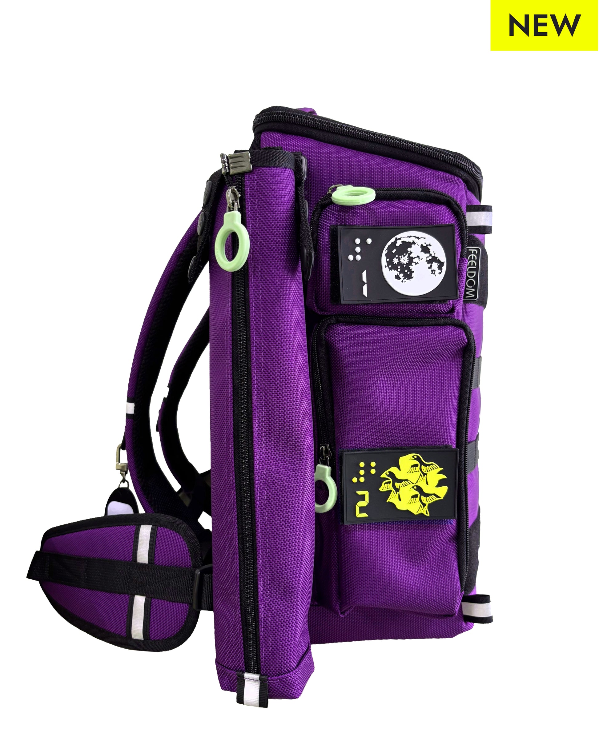 city toy backpack in smooth leather and canvas CITY BLOCK