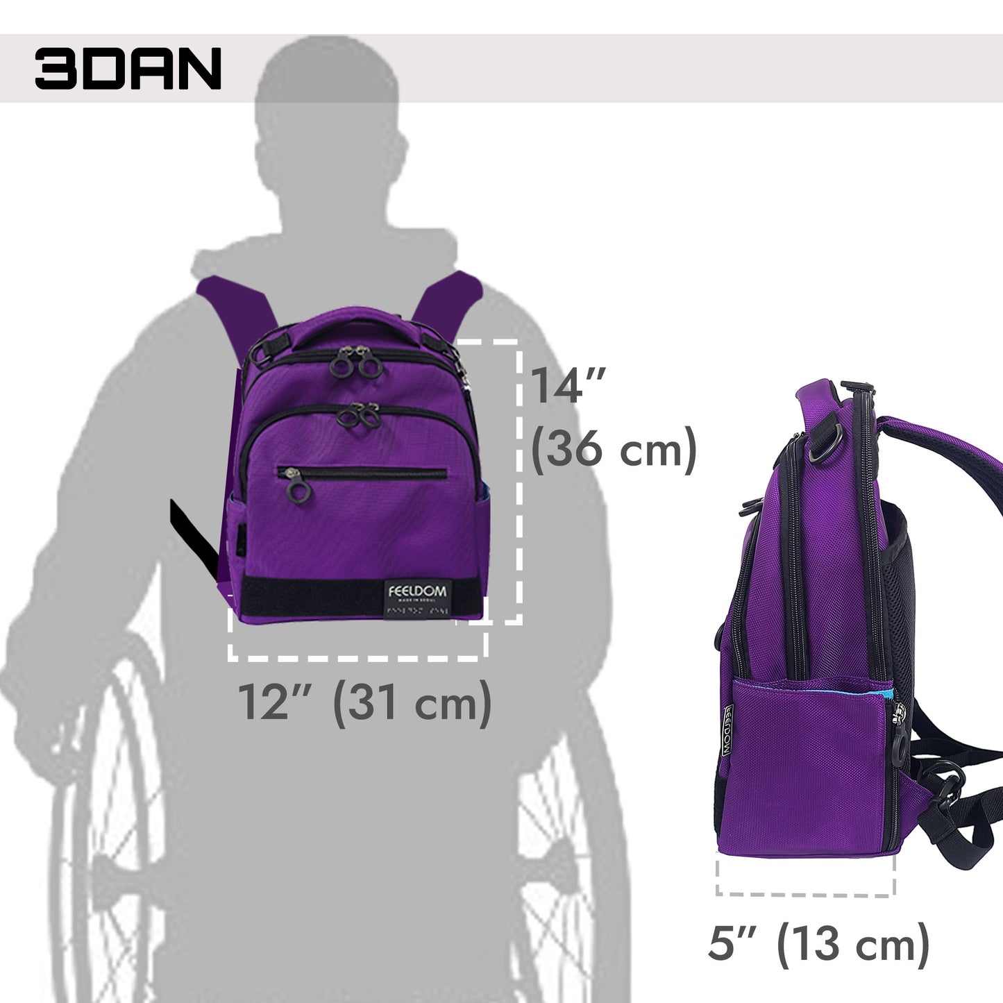 3DAN - Ultralight Adaptable Backpack / Wheelchair Bag - LIMITED EDITION