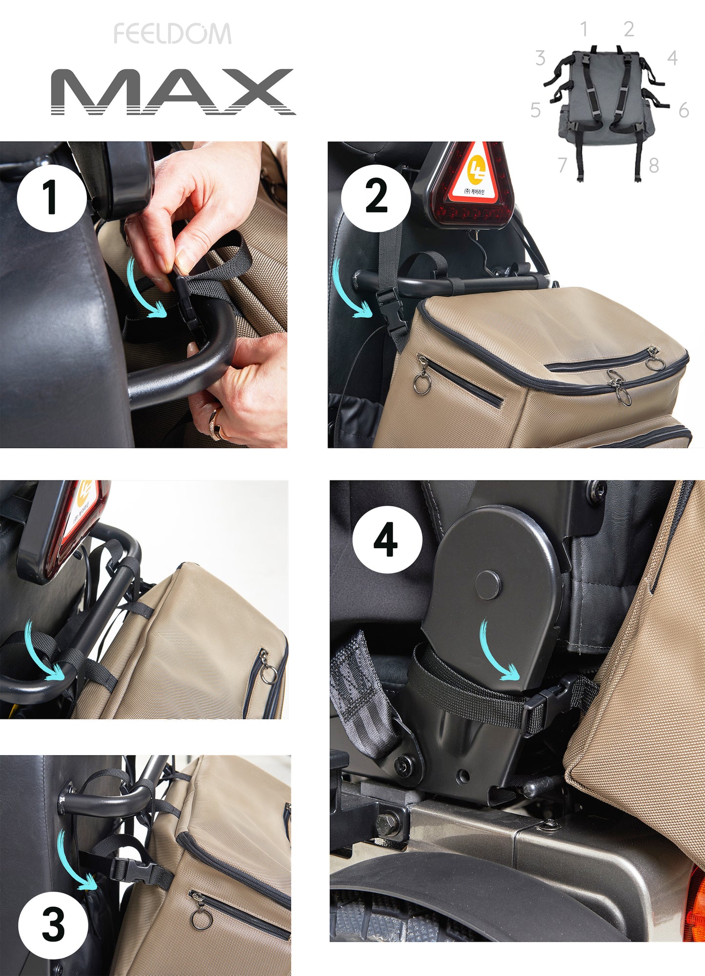 MAX Deluxe MEDIUM Wheelchair Backpack