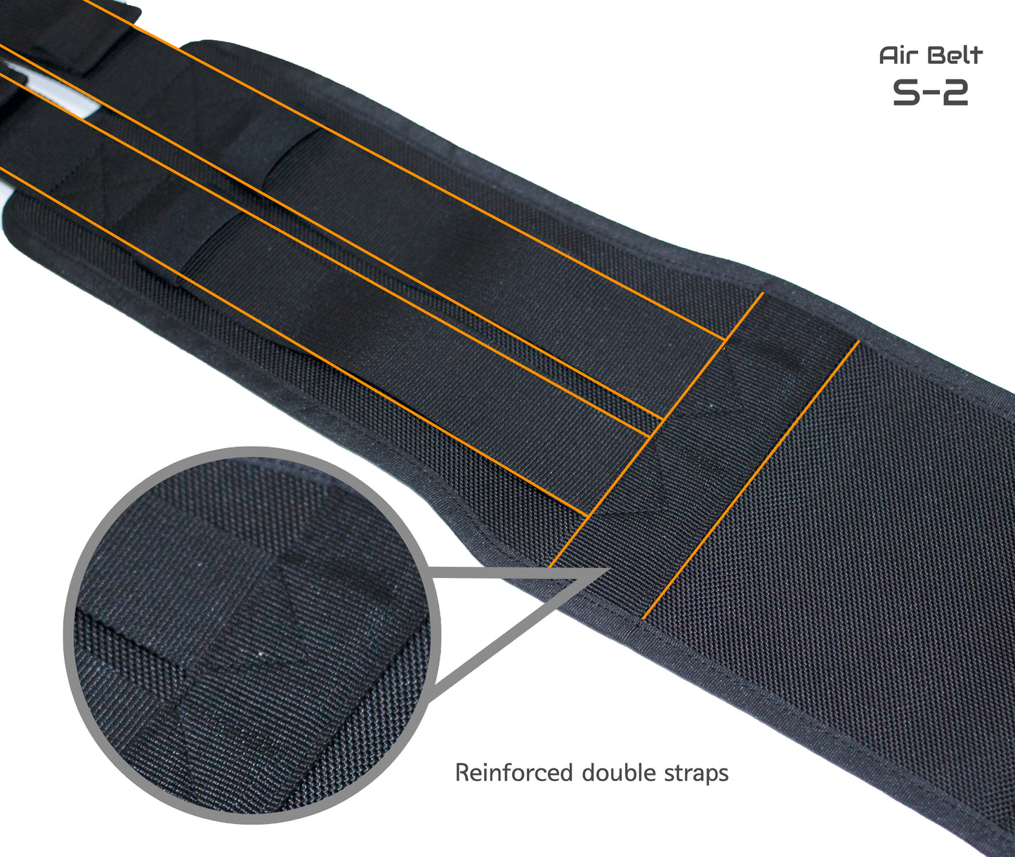 Air Belt S~2: Wheelchair double support strap with card organizer