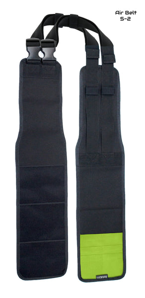 Air Belt S~2: Wheelchair double support strap with card organizer