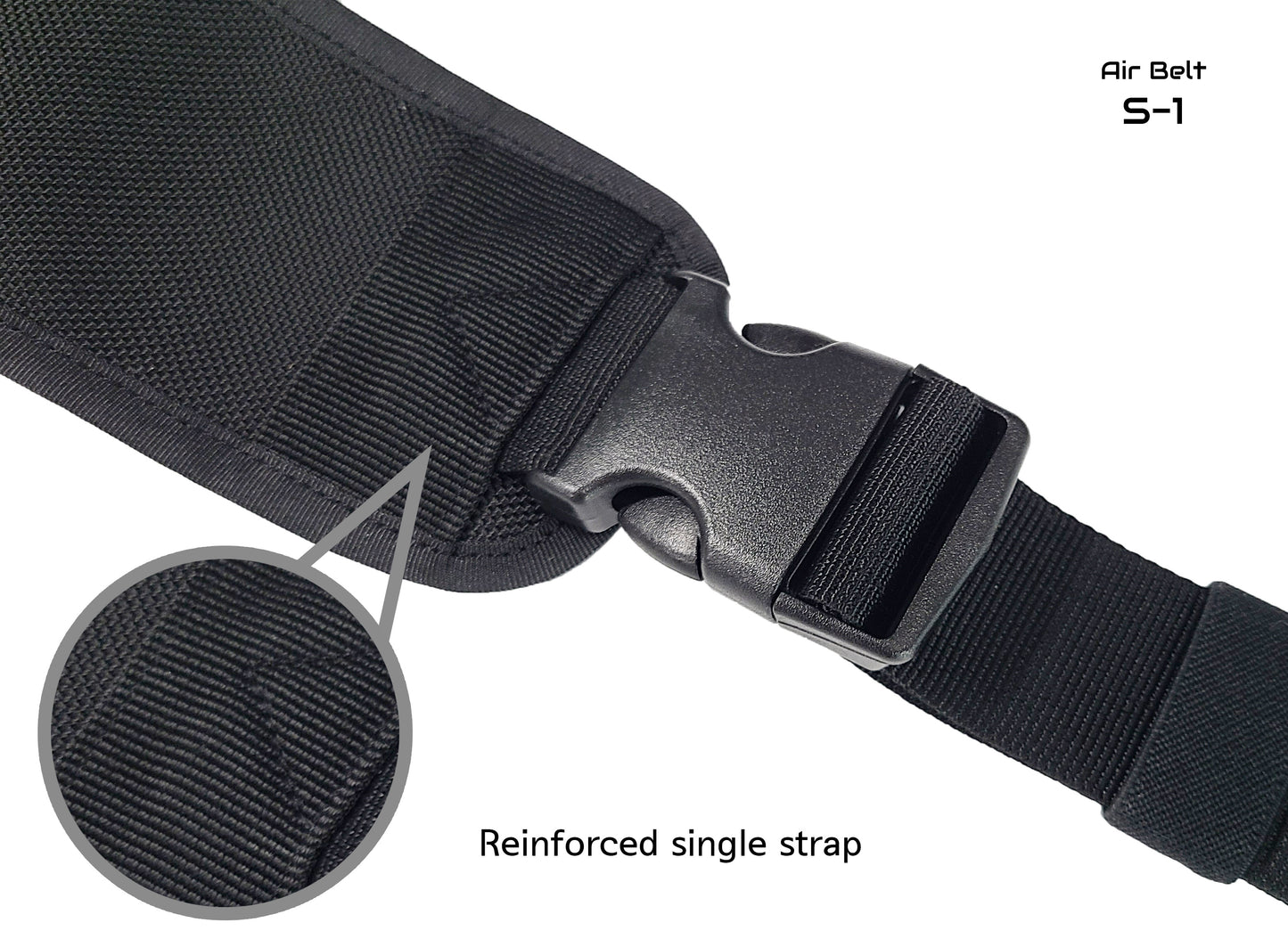 Air Belt S~1:  Wheelchair support strap with card organizer