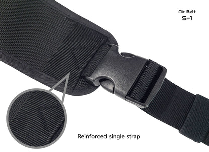 Air Belt S~1:  Wheelchair support strap with card organizer