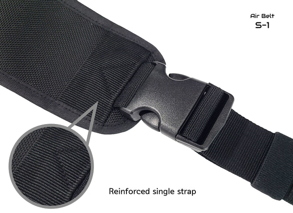 Air Belt S~1:  Wheelchair support strap with card organizer