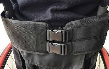 Air Belt S~2: Wheelchair double support strap with card organizer