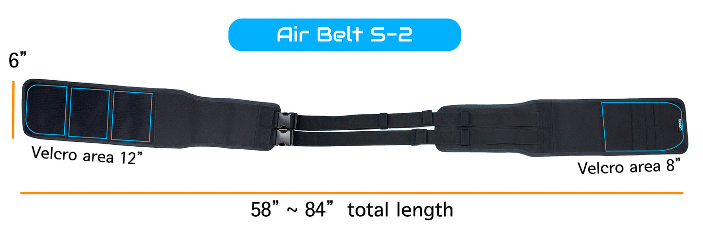 Air Belt S~2: Wheelchair double support strap with card organizer